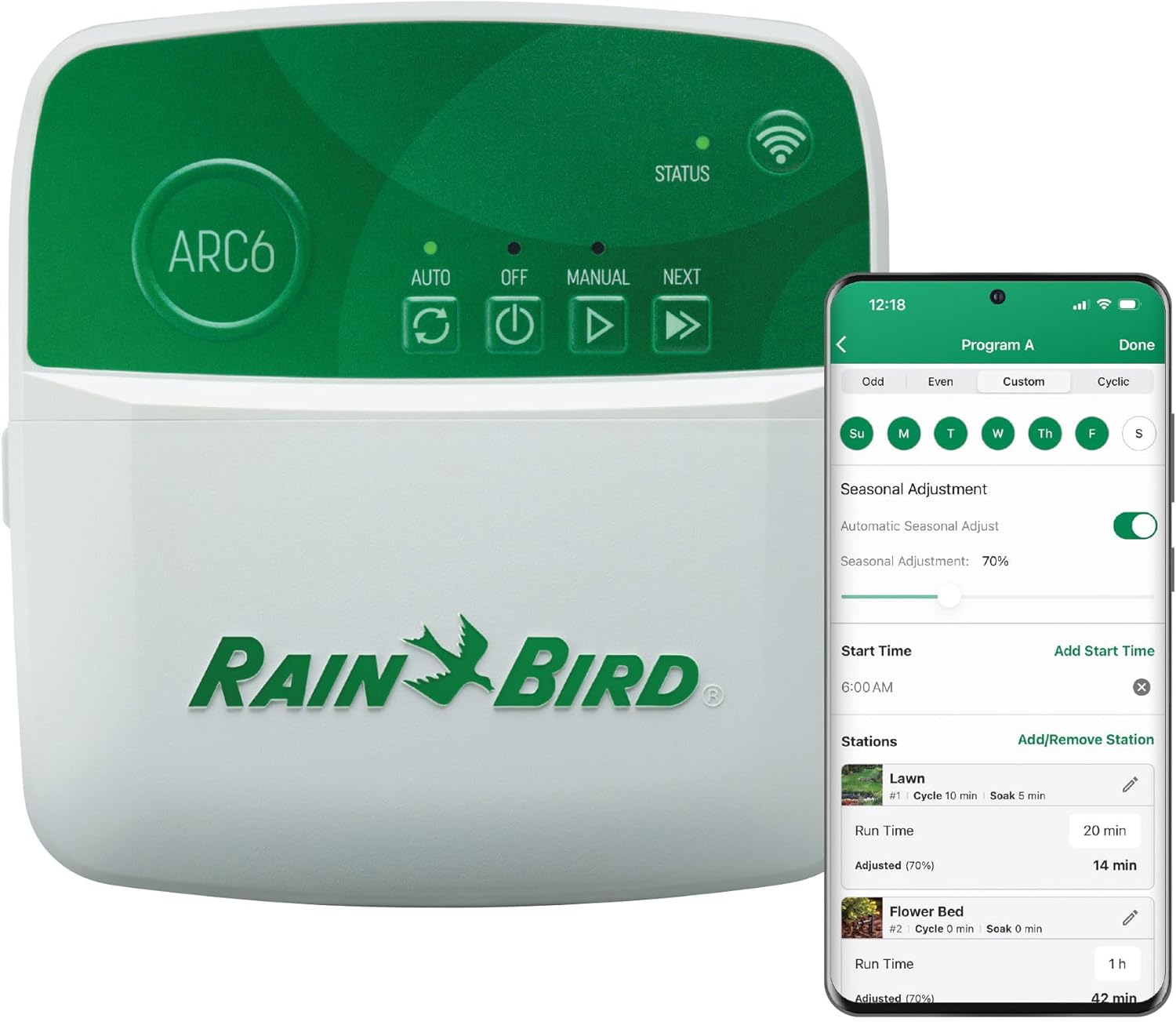 Rain Bird ARC6 App-Based Indoor Smart Irrigation WiFi Timer/Controller