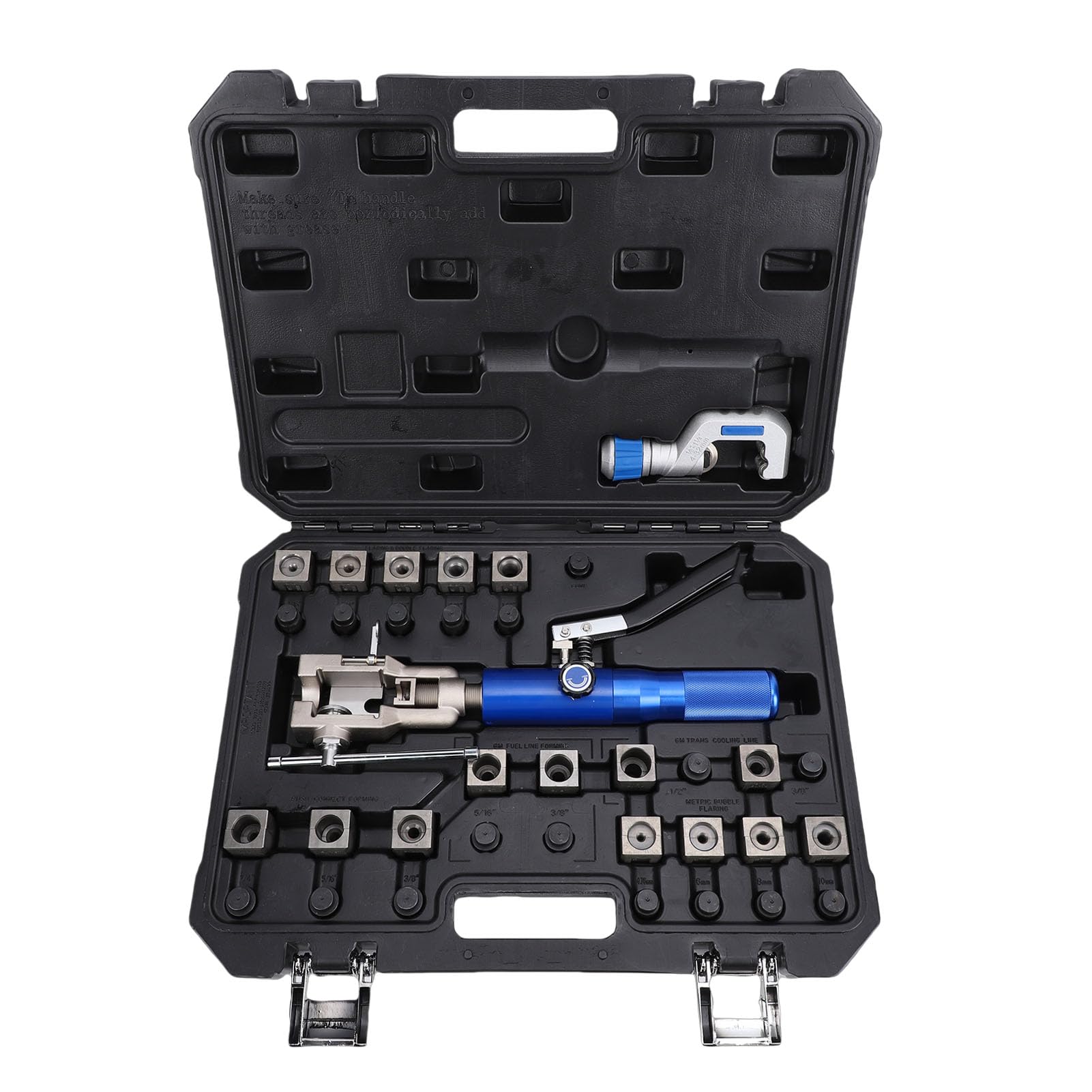 Kit de Herramienta de Abocardado Hidráulico 45° para Doble y Simple Abocardado en Líneas de Freno, y Transmisión con Cilindro Hidráulico Cortatubos
