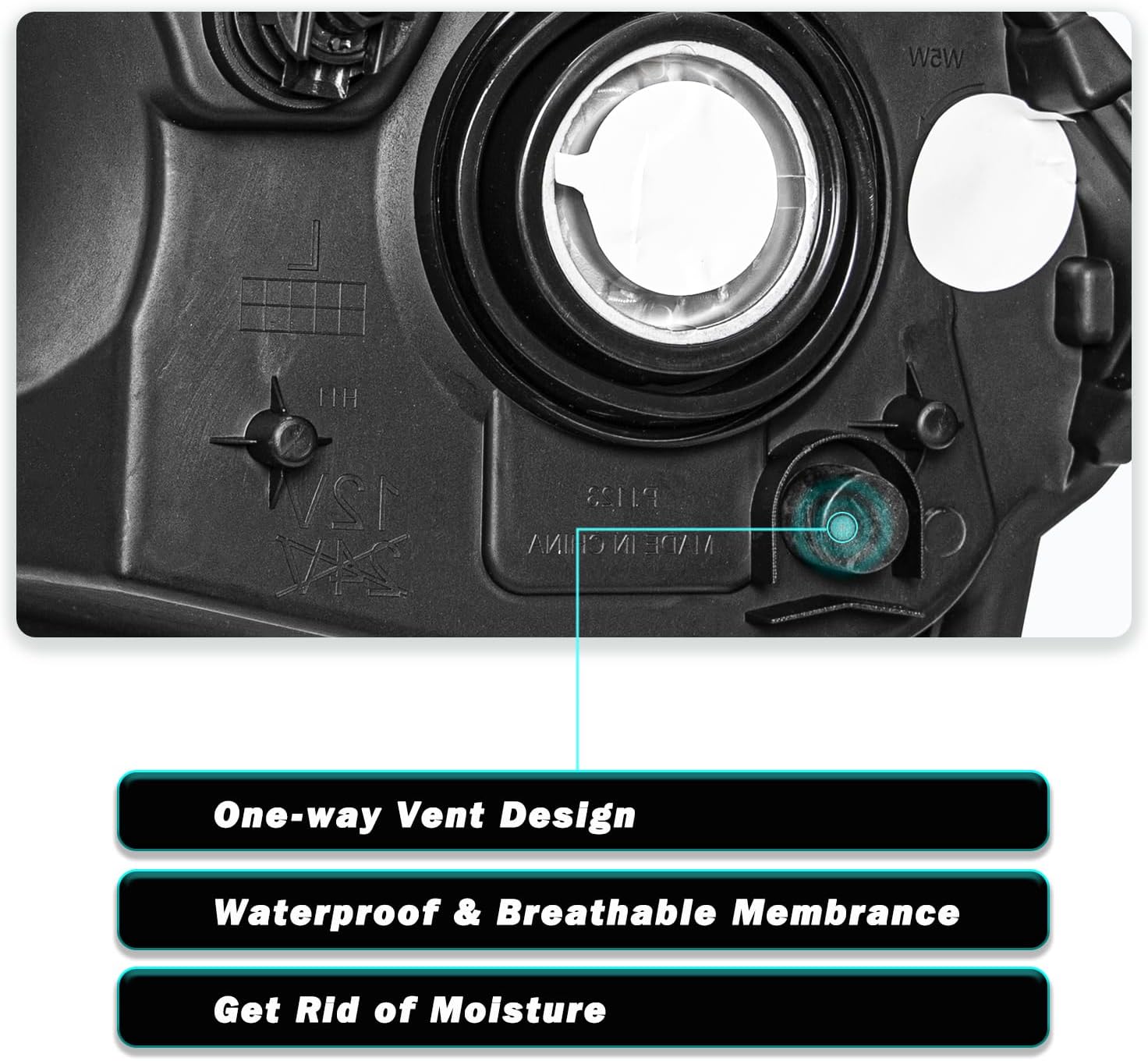 Halogen [Not HID Type] Headlight Assembly Compatible with 2011 2012 2013 Dodge Durango Headlamp Driver and Passenger Side Black Housing Clear Reflector w/Bulbs