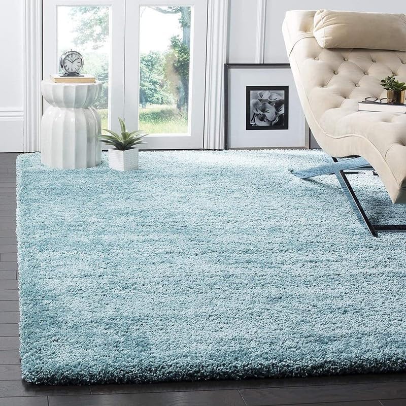 Image of Carpet for Living Room 5X7 FEET Modern Soft Shaggy Carpet Thick, Fluffy & 2 inch Pile Shag Rug for Your Kids Room, Bedroom & Livingroom (Sky Blue)