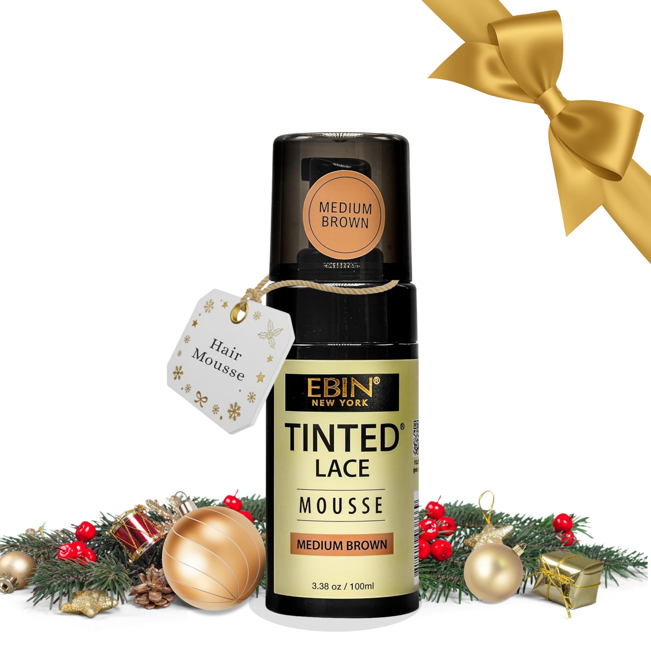 (Medium Brown) - TINTED LACE MOUSSE - 3.38oz/ 100ml - Medium Brown