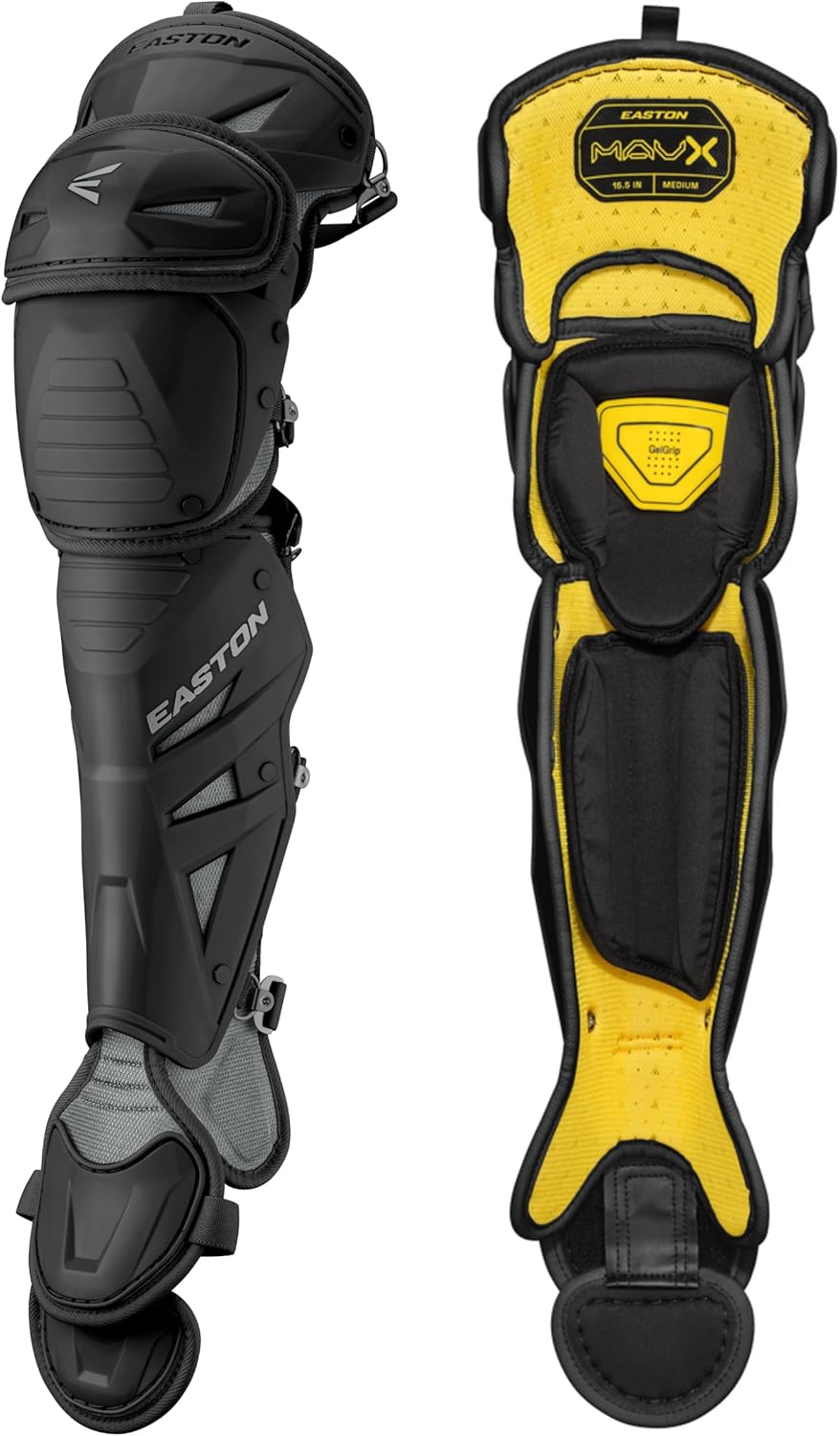 Easton | MAV X Series Catcher’s Leg Guards | Adult, Intermediate, Youth Sizes | Multiple Colors