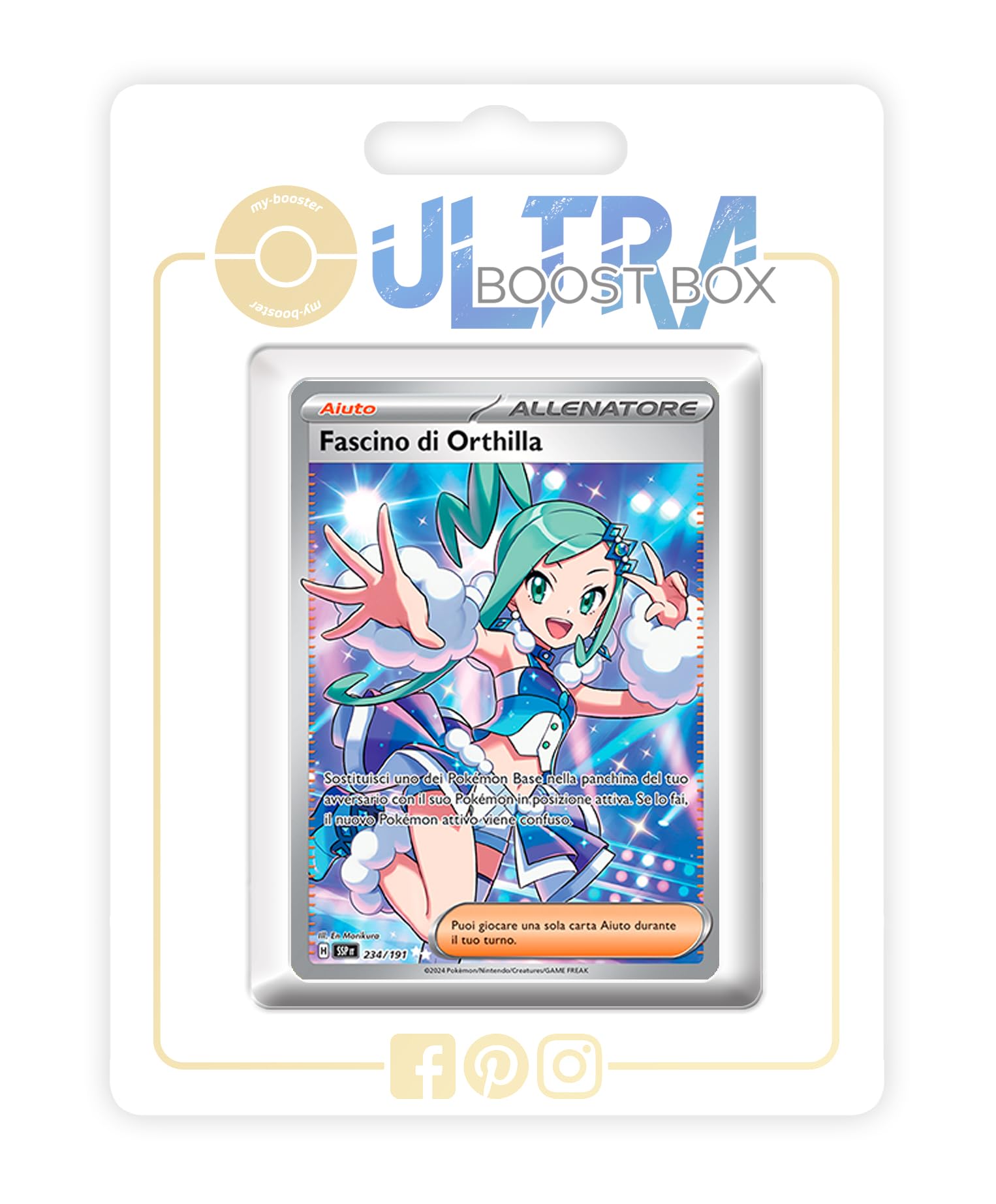 my-booster Fascino di Orthilla 234/191 Allenatore Full Art Secreto X Scarlatto e Violetto 8 - Scintille Folgoranti