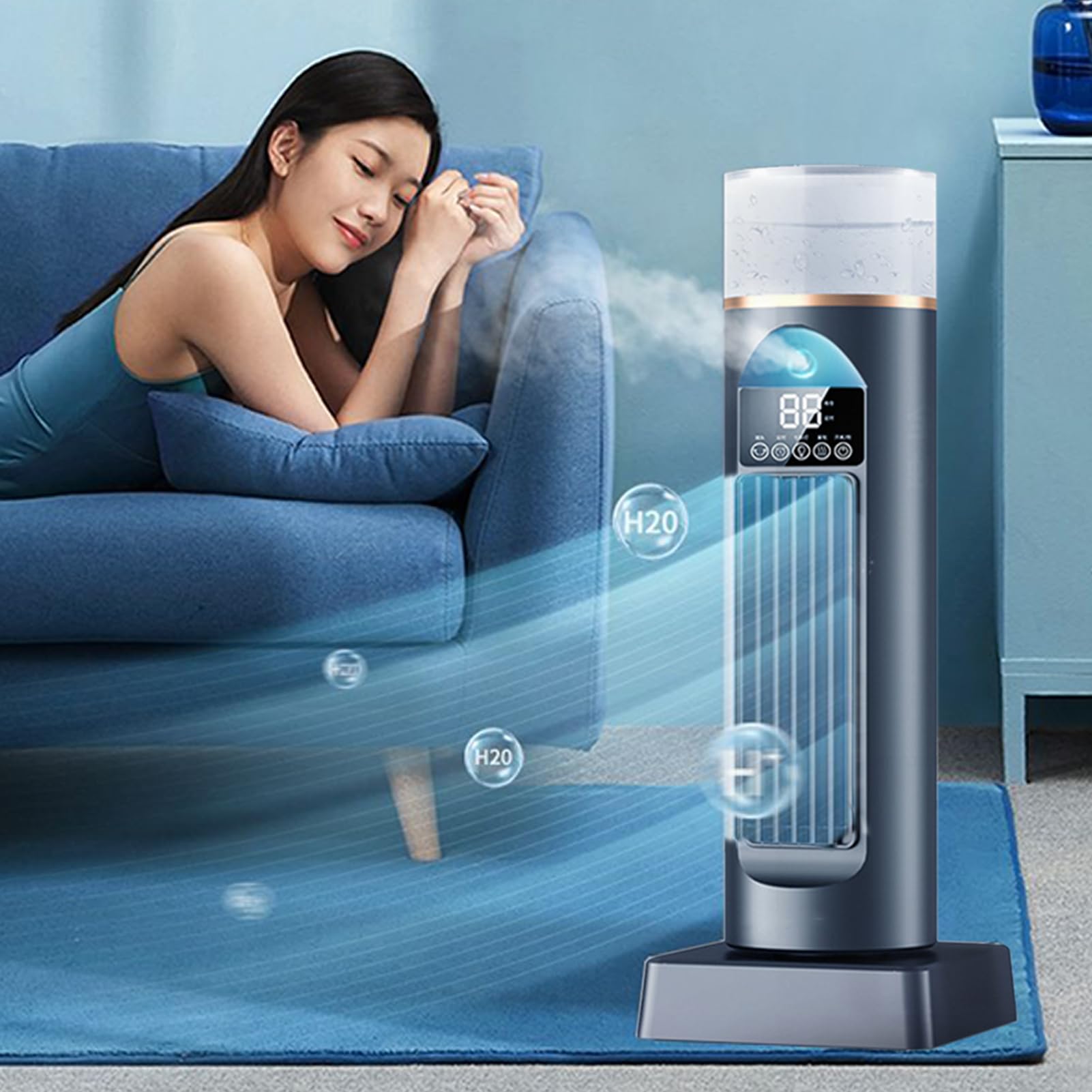 Ventilatore Raffreddante AC Portatile Personale Senza Pale Velocità | Ventilatore raffrescante ad aria fredda Per Camera Da , Soggiorno E Ufficio
