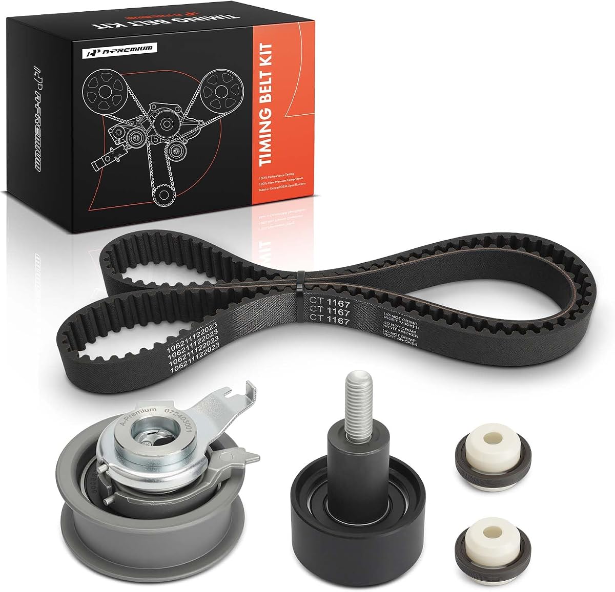A-Premium Engine Timing Belt Kit Compatible with Volkswagen, Audi, 1.4L | for Volkswagen Jetta 2013-2020, Golf 2015-2016/2019-2020, Golf SportWagen 2019 & Audi A3 2013, A3 Sportback e-tron, Q3