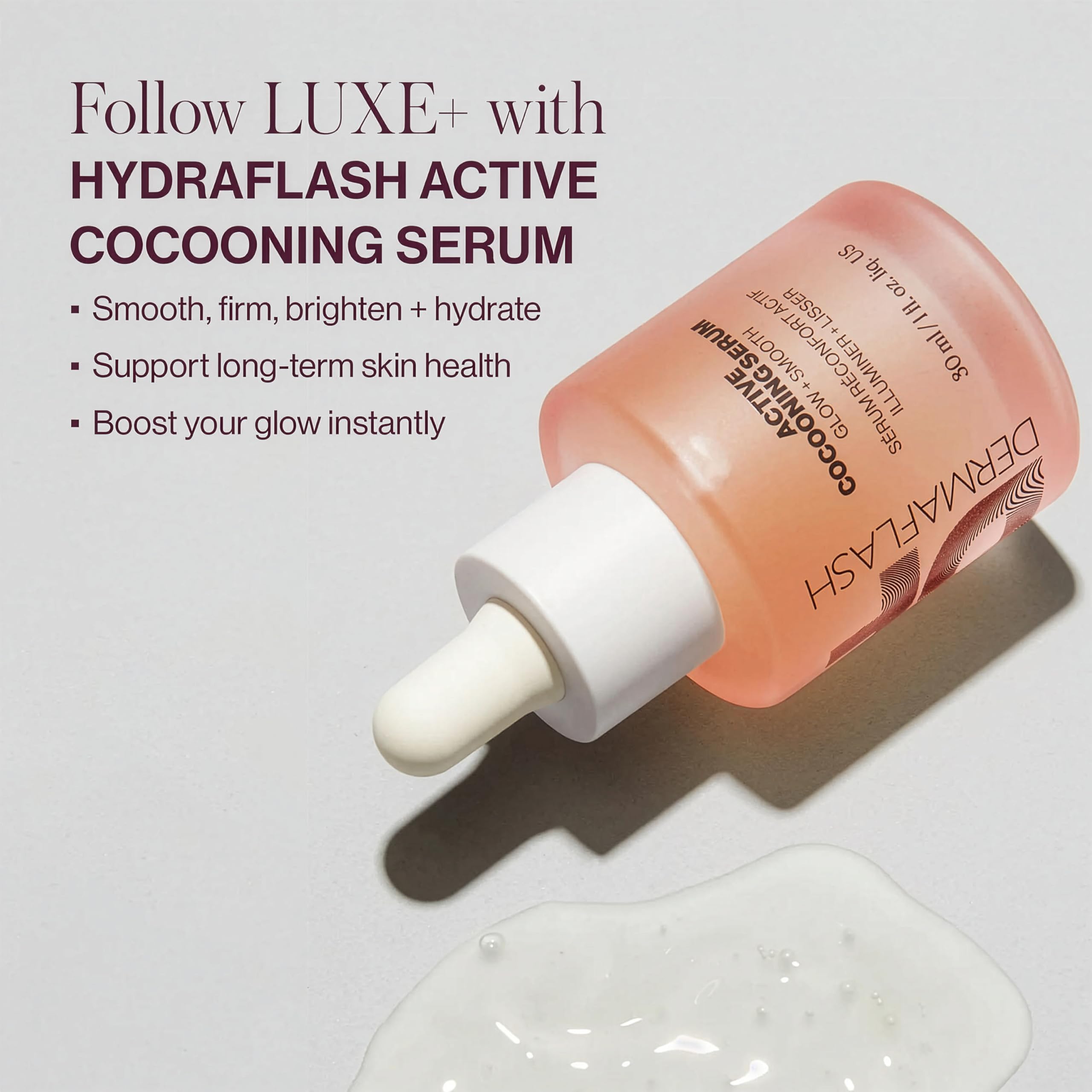 DERMAFLASH Dispositivo LUXE Plus, herramienta antienvejecimiento, exfoliación, depilación y dermaplaning con tecnología Sonic Edge y 4 semanas de tratamiento, rubor