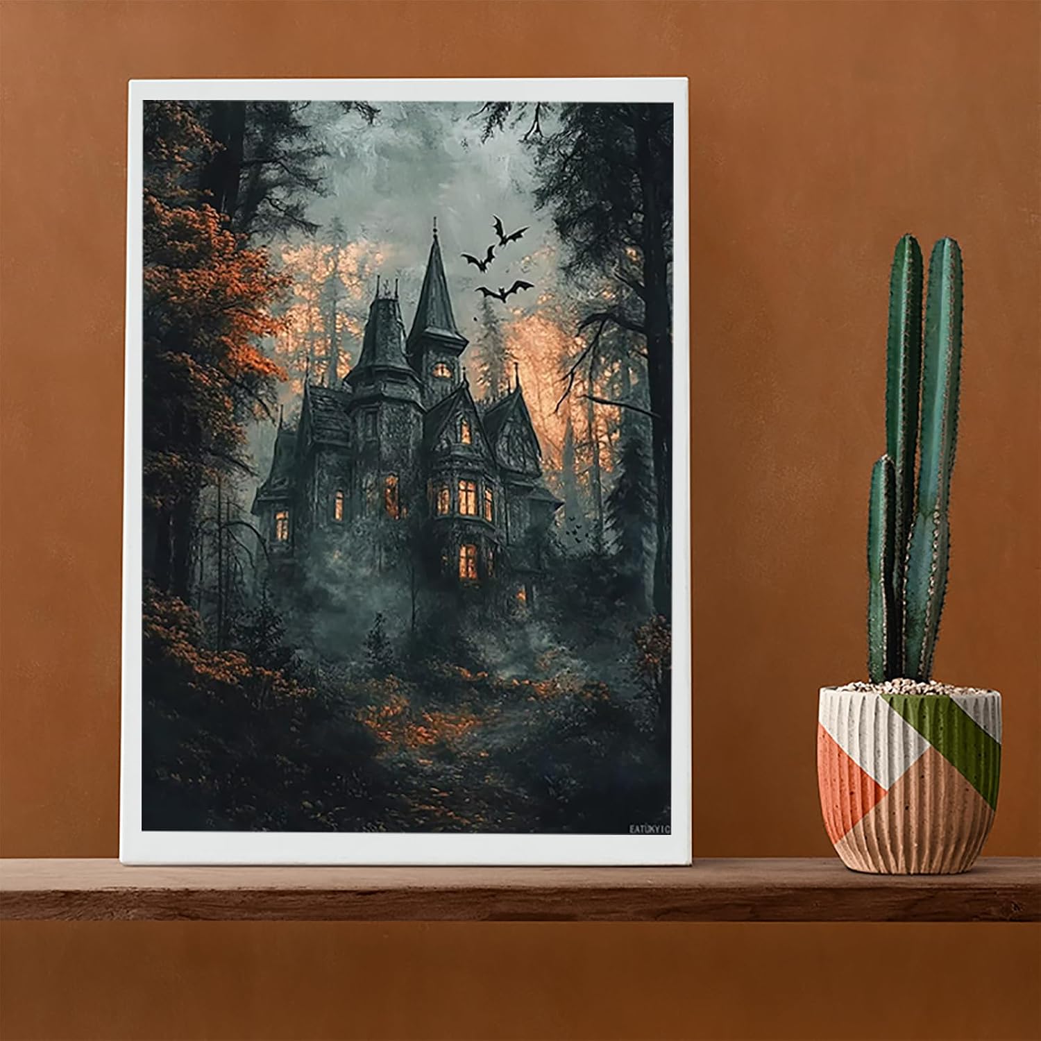 EATUKYIC Diamond Art Kits for Adults Gothic Dark Castle Diamond Painting for Beginners, Diamond Dots Round 5D Full Drill Paint with Diamonds Gem Art Painting Kits DIY Crafts Kits 12x16 Inch