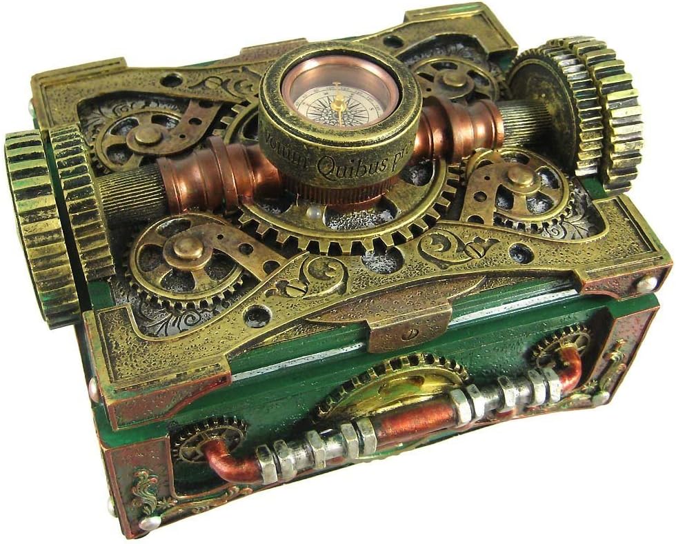 8508 6.25 in. Steam Punk Box with Compass