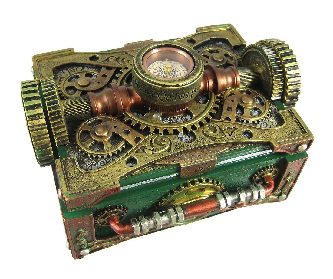 8508 6.25 in. Steam Punk Box with Compass