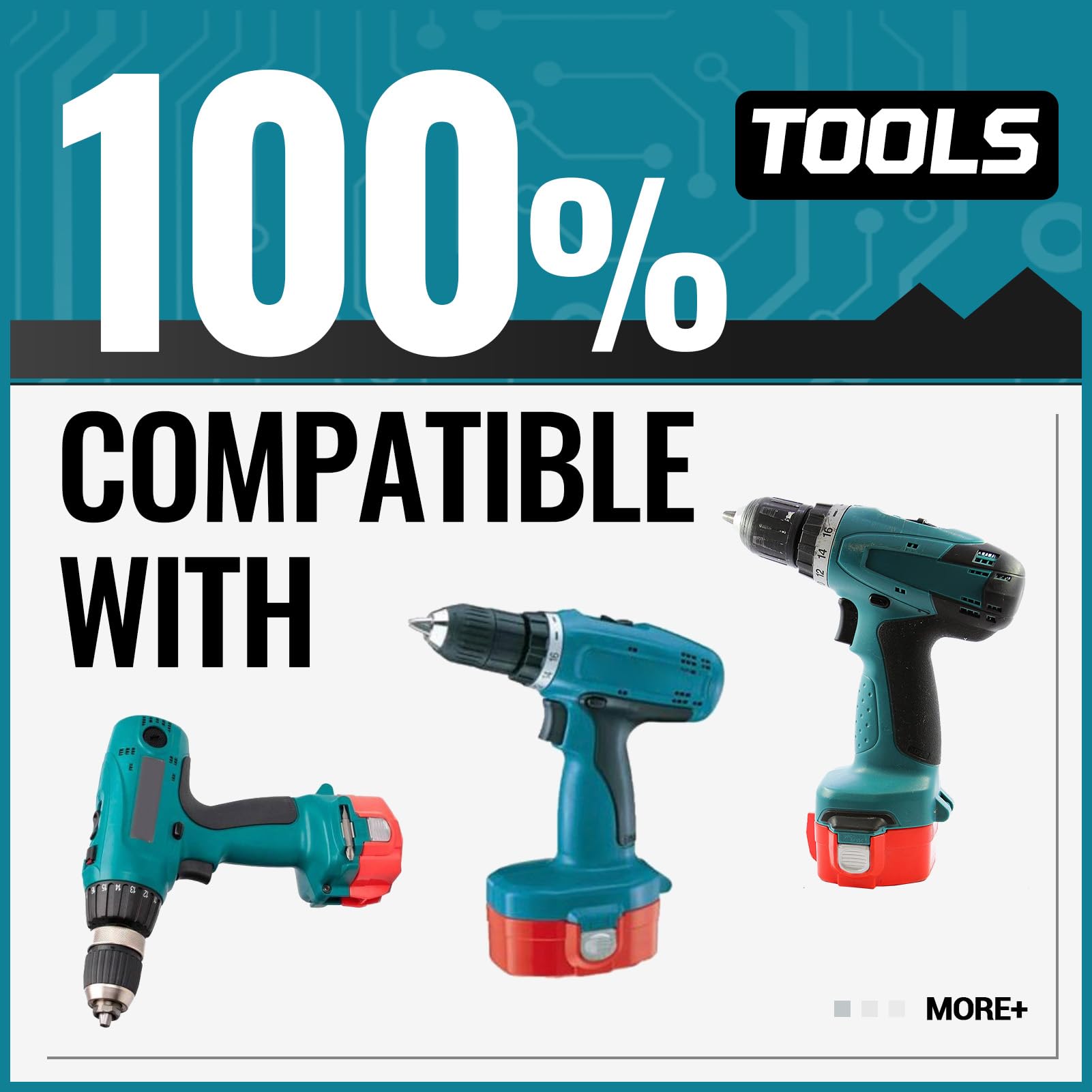 Confezione da 2 batterie 18 V 4,8 Ah 1822 Ni-MH di ricambio per Makita 18 V 1822 1833 1834 1835 1835F 192827-3