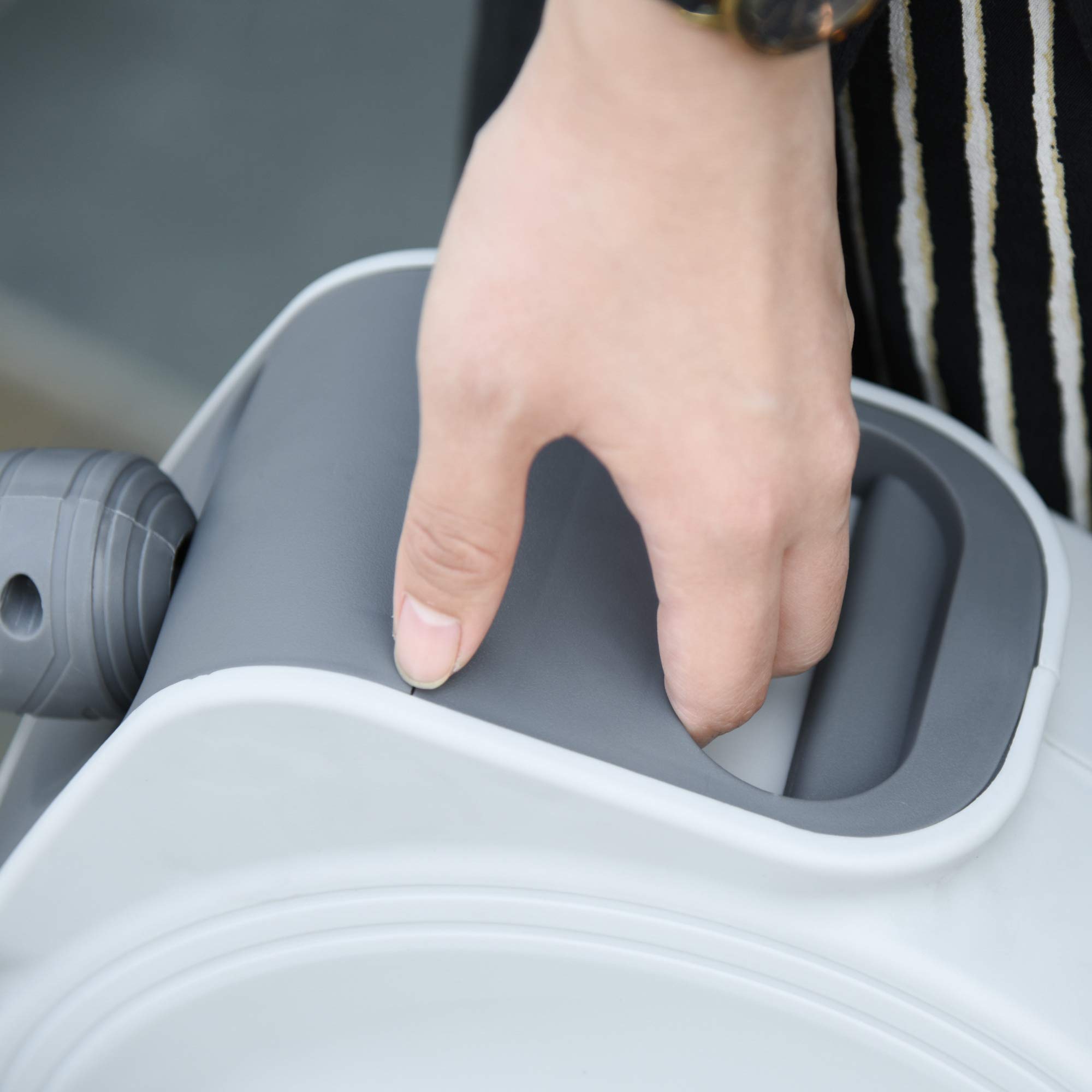 DURHAND Enrouleur de tuyau à air comprimé - tuyau : 10 m + 0,9 m - Ø intérieur 3/8" (9,5 mm), 1/4" (6,35 mm) BSPT - dévidoir automatique pour tuyau d'air rétractable gris
