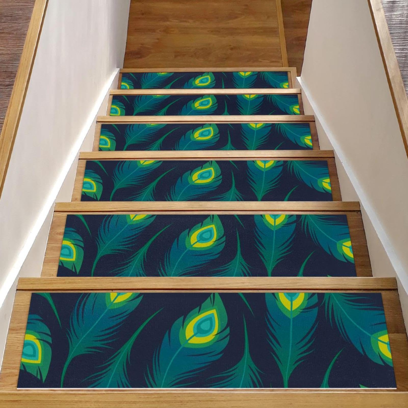 Alfombra para peldaños de escalera de 15 piezas para un hogar seguro y vivo