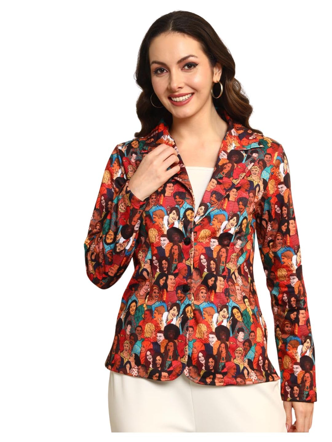 tandul Women's Printed Multicolor Sleeveless Coat - fleece Regular Coat For Women Soft & Breathable & Comfortable Outfits for Office, Casual, Festive & Party (11770)-picture-21