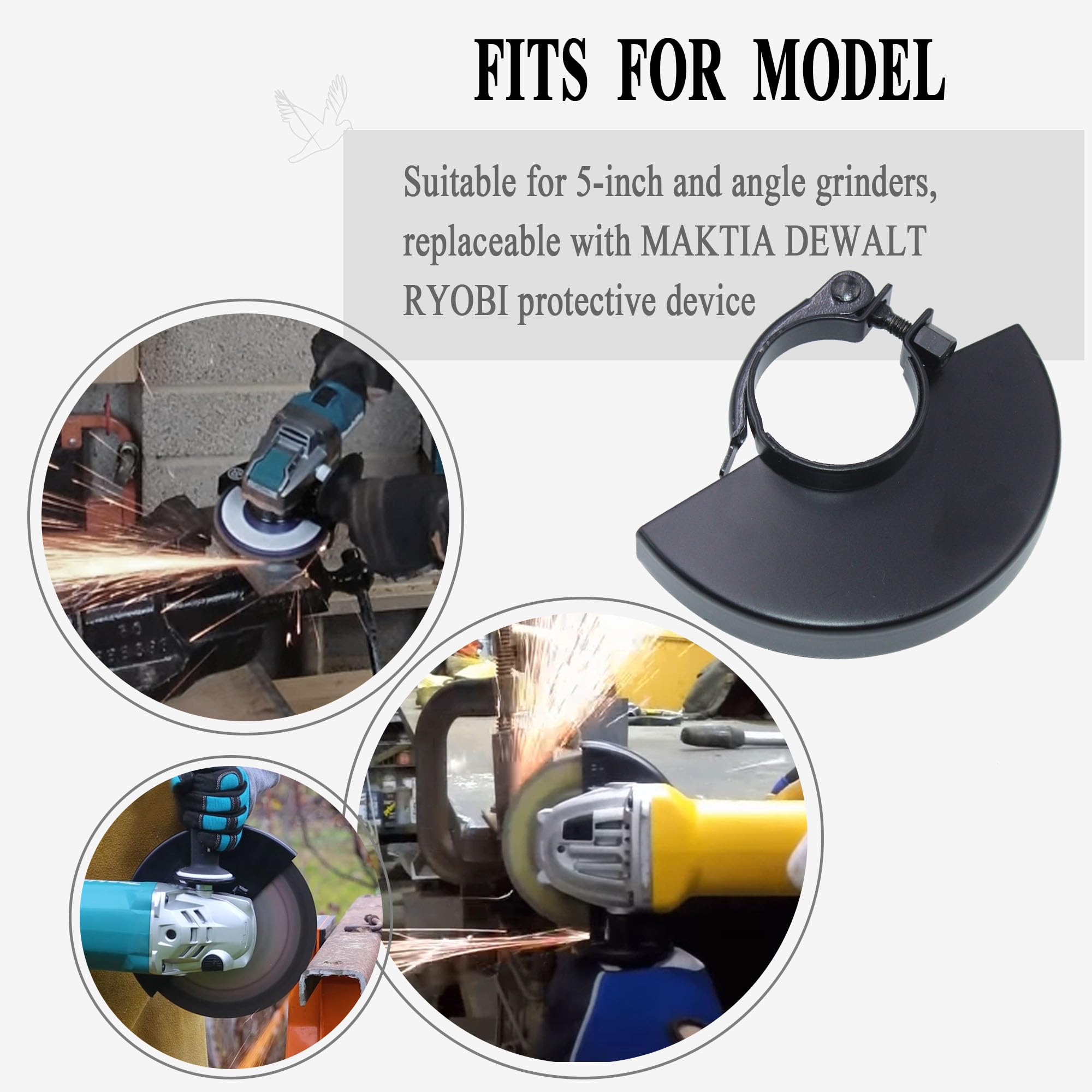 Safety Guard Protector Designed for 4 in. and 4.5 in. Diameters Angle Grinders Tools
