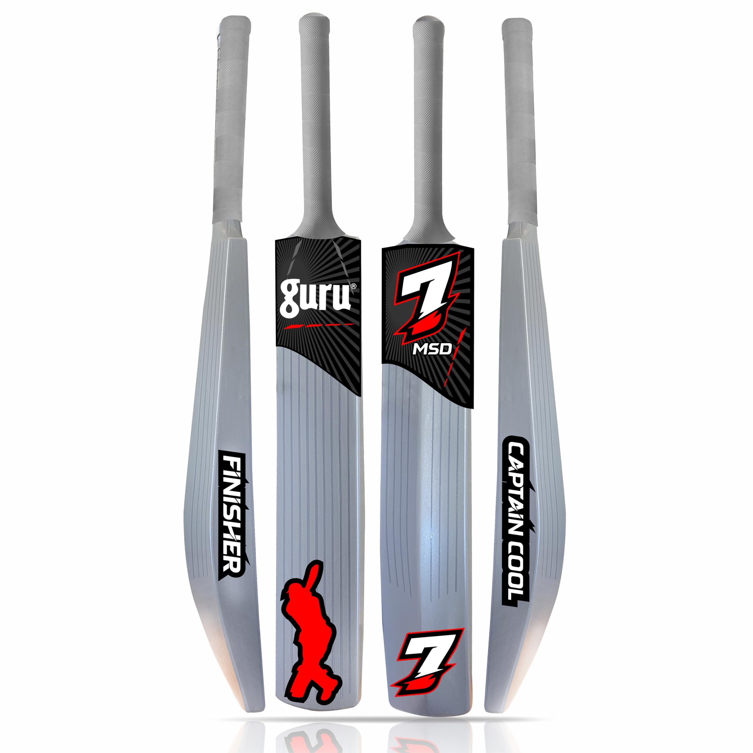 Guru Cricket Bat, PU Filled Full Size Premium Cricket Bat PVC/Plastic Cricket Bat-image-39