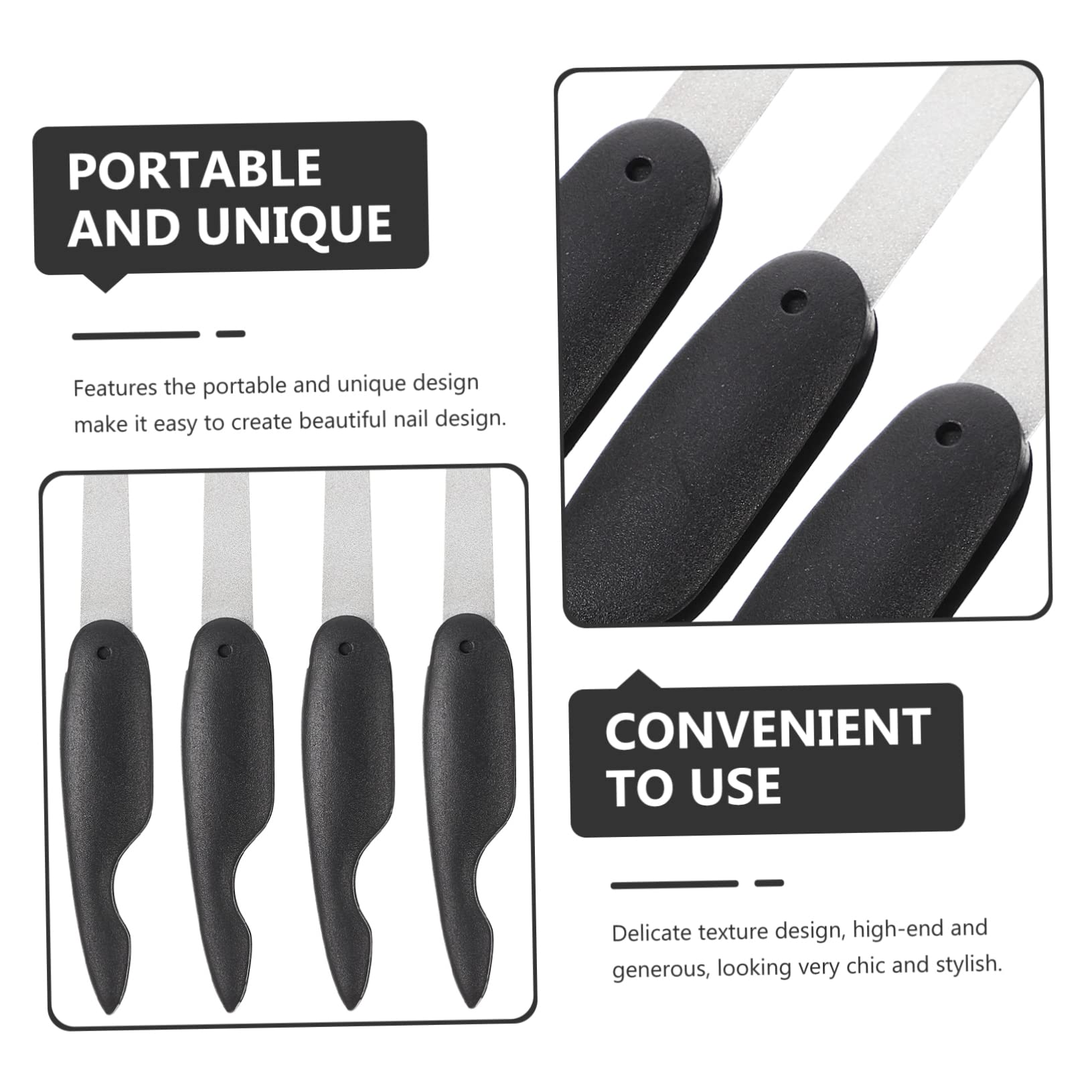 WOONEKY Lot De 5 Limes À Outils D'art Pour En Acrylique 6 Pièces X 5