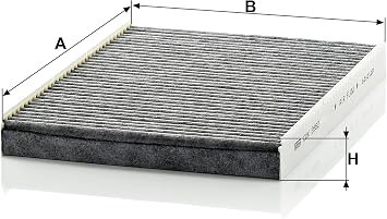 MANN-FILTER CUK 2862 Cabin Air Filter - Pollen Filter with Activated Carbon - for Cars + Transporters