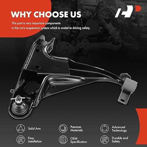 Miniatura 5 de A-Premium Brazo de control inferior delantero derecho, con rótula y buje, compatible con Ford Explorer 2002-2005, Mercury Mountaineer 2002-2005,