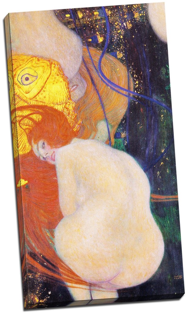 Panther Print Goldfish Colors Or Various Shades Of Orange And White Gustav Klimt Goldfish Canvas Print Picture Wall Art Large 30X16 Inches