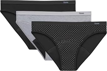 Hanes Womens Comfort, Period. Underwear, Bikini Period Underwear, Super Leaks Period Underwear, 3-pack