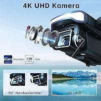 CHUBORY A77 Kefe Nélküli Drón 4K HD Kamerával - 84 Perces Repülési Idő, WiFi FPV, Követő Mód, 3 Akkumulátor, Hordtáska, Kezdőknek 4