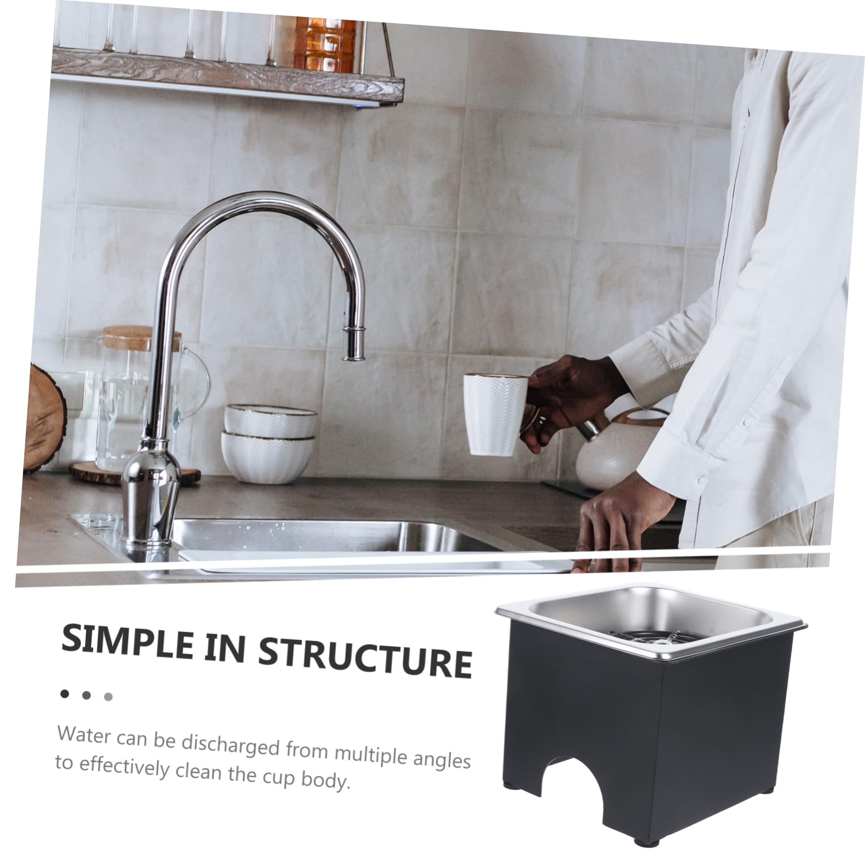 Lave-verres pour Bar en Acier Inoxydable à Haute Pression, 1 Set