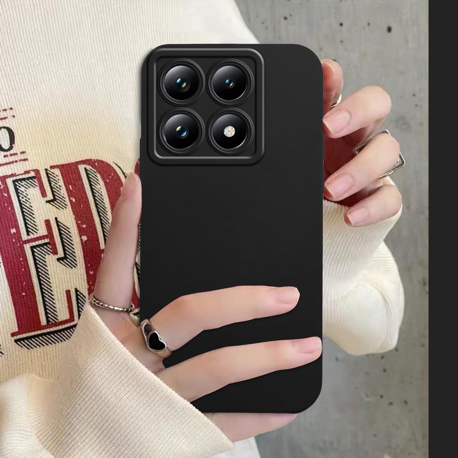 Custodia Collana per Cellulare Compatibile con Xiaomi Redmi Note 13 Pro 5G - Cover Silicone TPU Protettiva Trasparente - Custodia indossabile per Collo - Case a Tracolla con Cordina, Nero