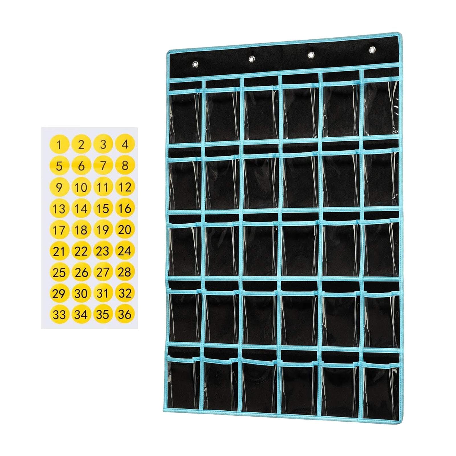 Sac de Rangement pour Tableau de Poche pour Salle de Classe, Mur Porte Placard Suspendu Organisateur Sac de Rangement, Organisation Ménagère Polyvalente, Organisateur de Poche, noir