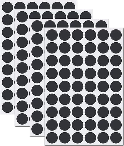 Miniatura 8 de HFBlins - 4 hojas de calcomanías para agujeros de tornillo, material de PVC, tapas autoadhesivas para tornillos, adhesivo a prueba de polvo de 0.83
