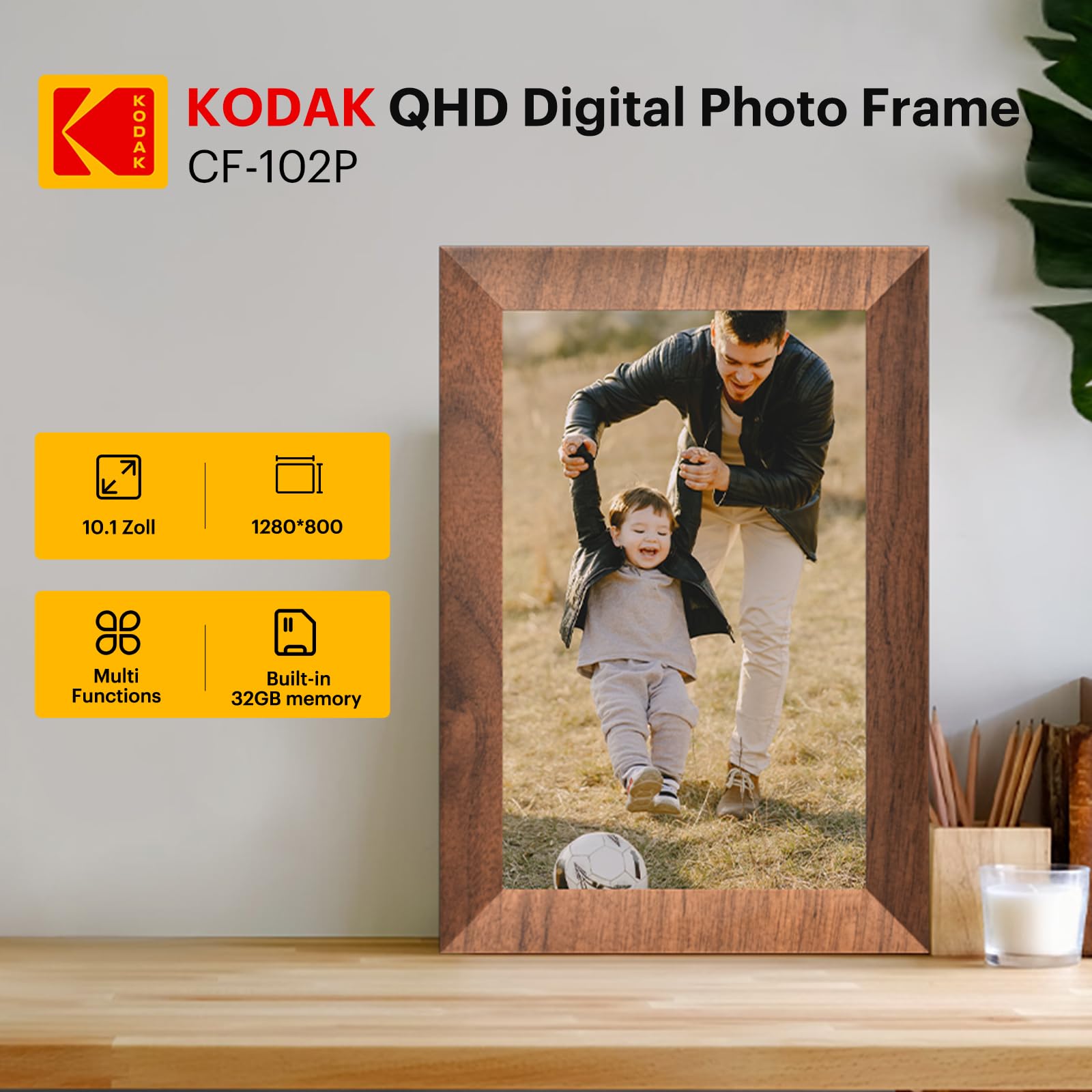 Kodak Digitale fotolijst, 10,1 inch, wifi, digitale fotolijst Kodak Digitale fotolijst, 10,1 inch, wifi, digitale fotolijst