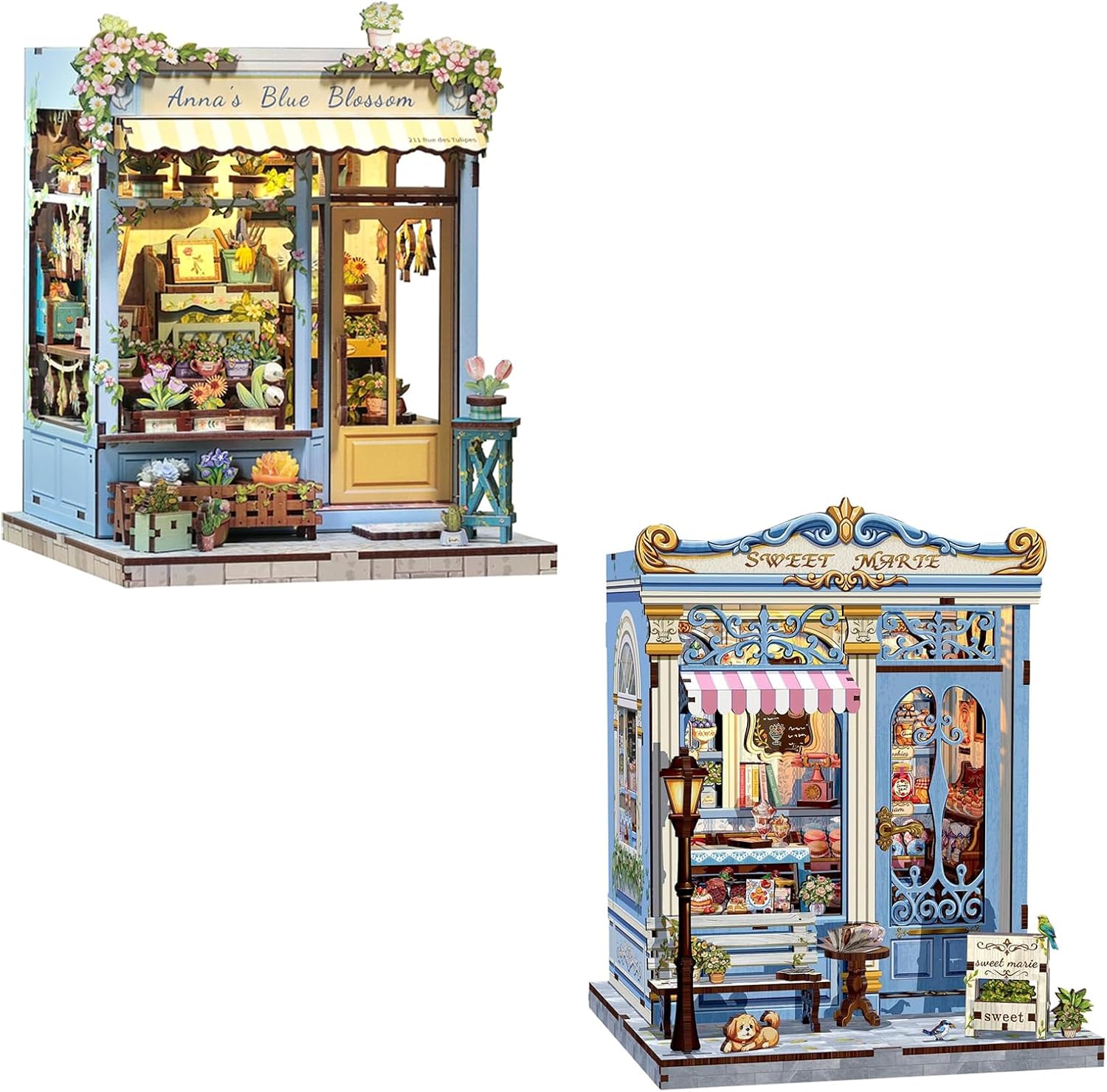 CUTEBEE Book Nook Kit - DIY Miniature House Dollhouse Kit for Adults and Teens, Booknook Tiny House Bookshelf Decor 3D Wooden Puzzle, Gifts for Family, Friends