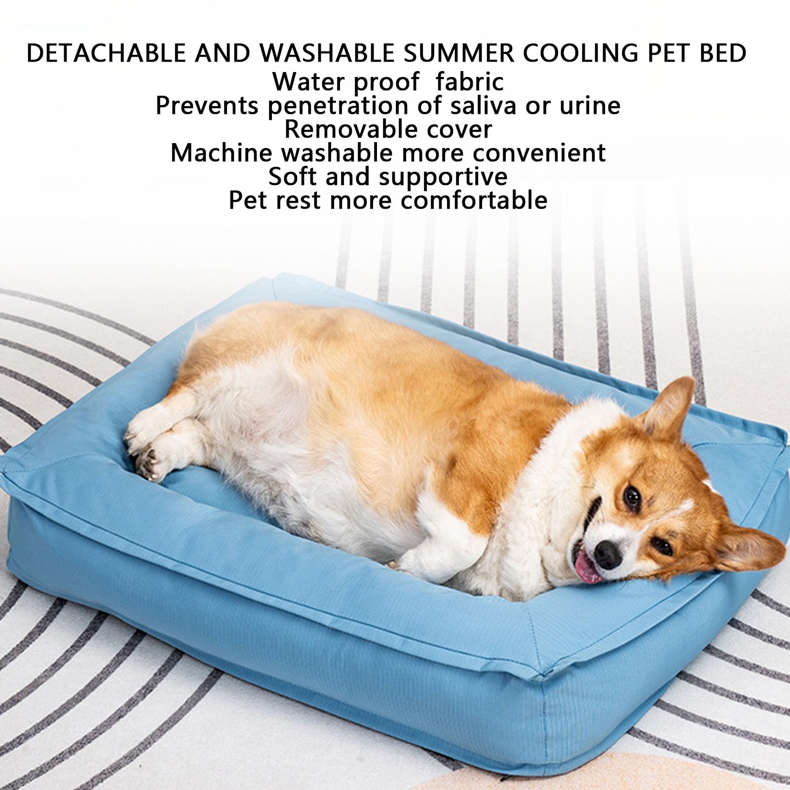 Pssopp Kühlendes Katzensofa, Mittelgroßes Hundebett, Wärmend, Weich, Beruhigend, Schlafendes Welpenbett, Bequemes Katzen-Couch-Sofa für Haustiere Im Innenbereich, Hundezubehör (75 x 58 x 13 cm/29,53
