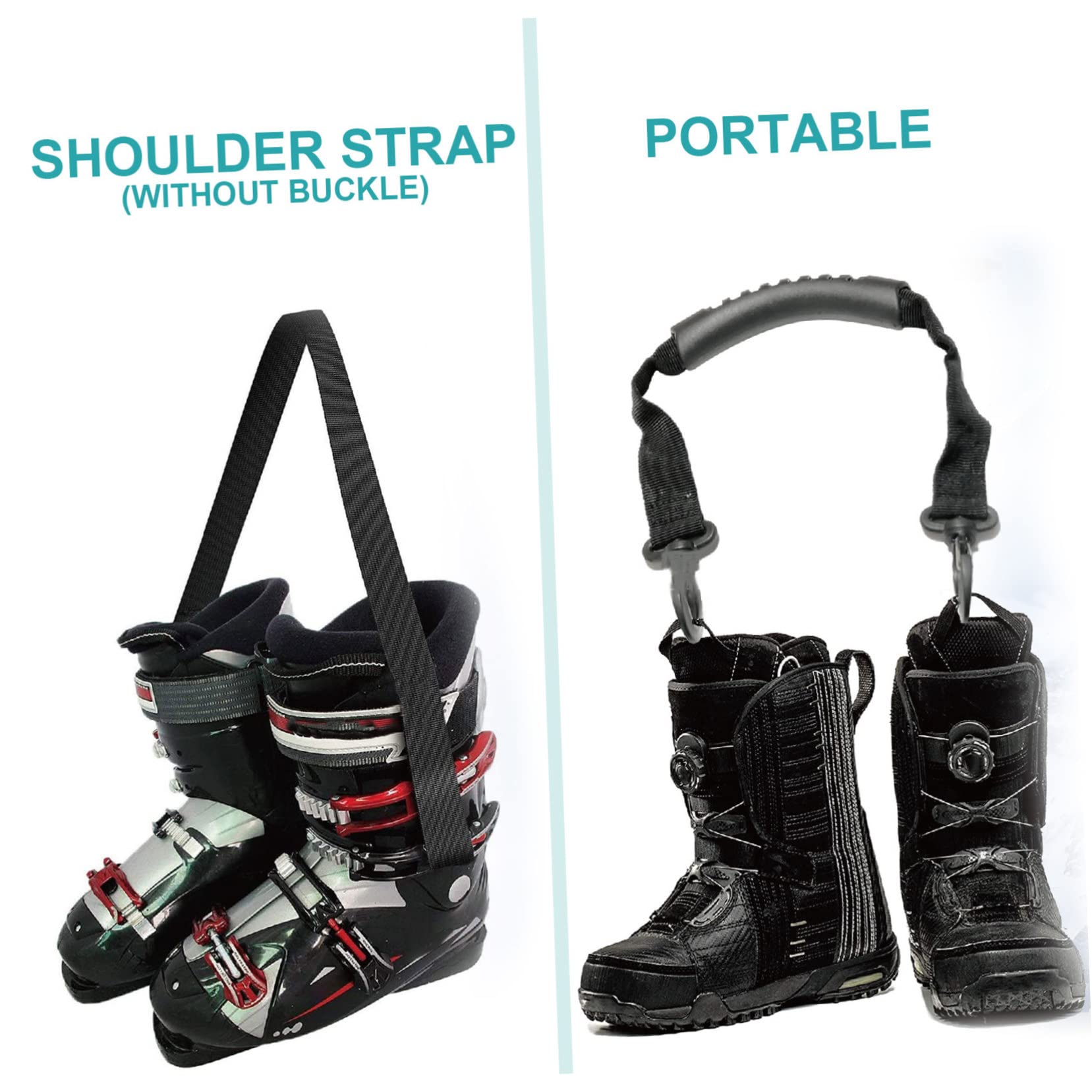 Kisangel 9pièces Sangles Porte-Ski Réglables pour Transport De Chaussures De Ski Et Patins à Glace Accessoires Pratiques Durable pour Hiver
