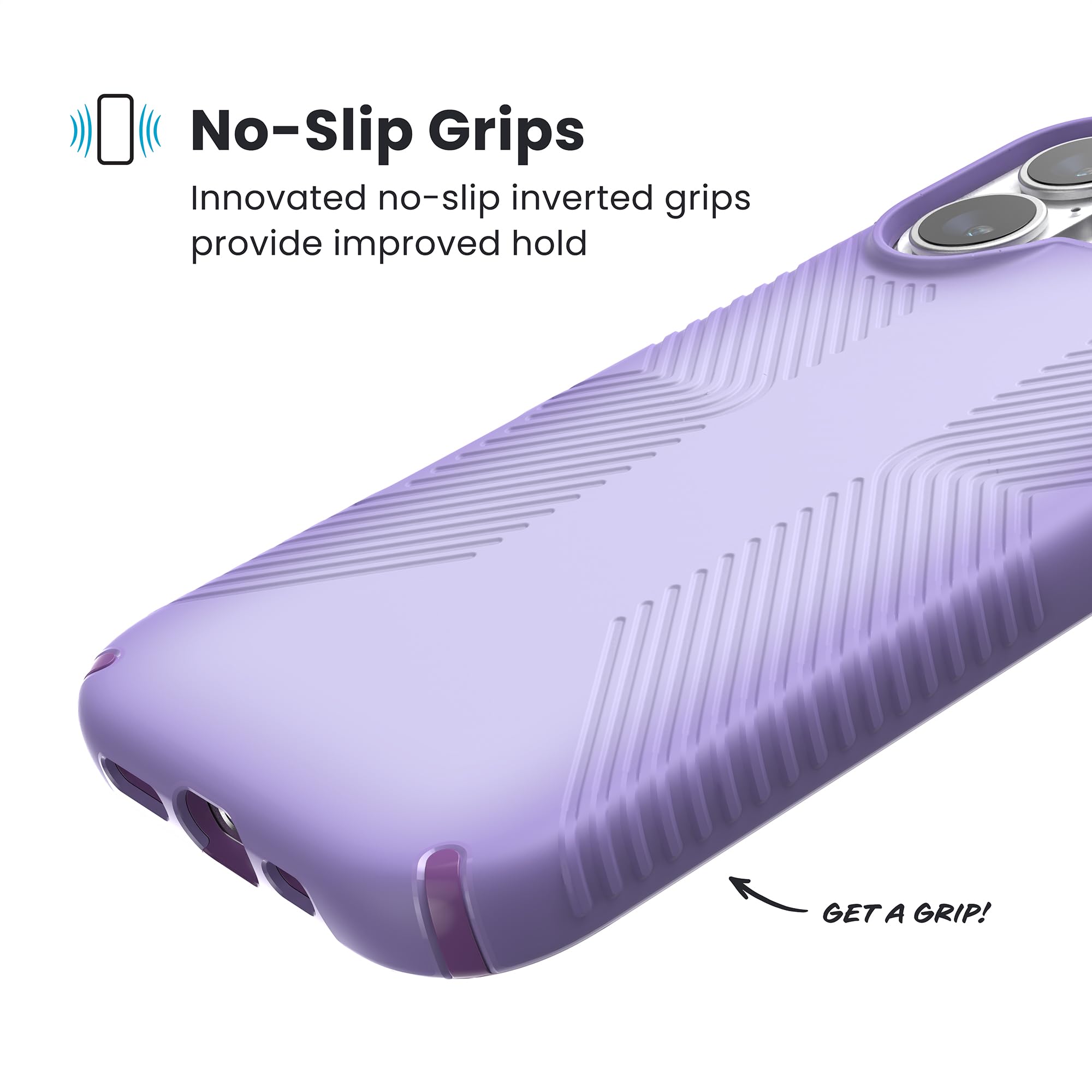 Speck Presidio LUX Grip für iPhone 17 Hülle, MagSafe-kompatibel, schlanke Schutzhülle, Purple Fade/Magic Purple/New Poppy