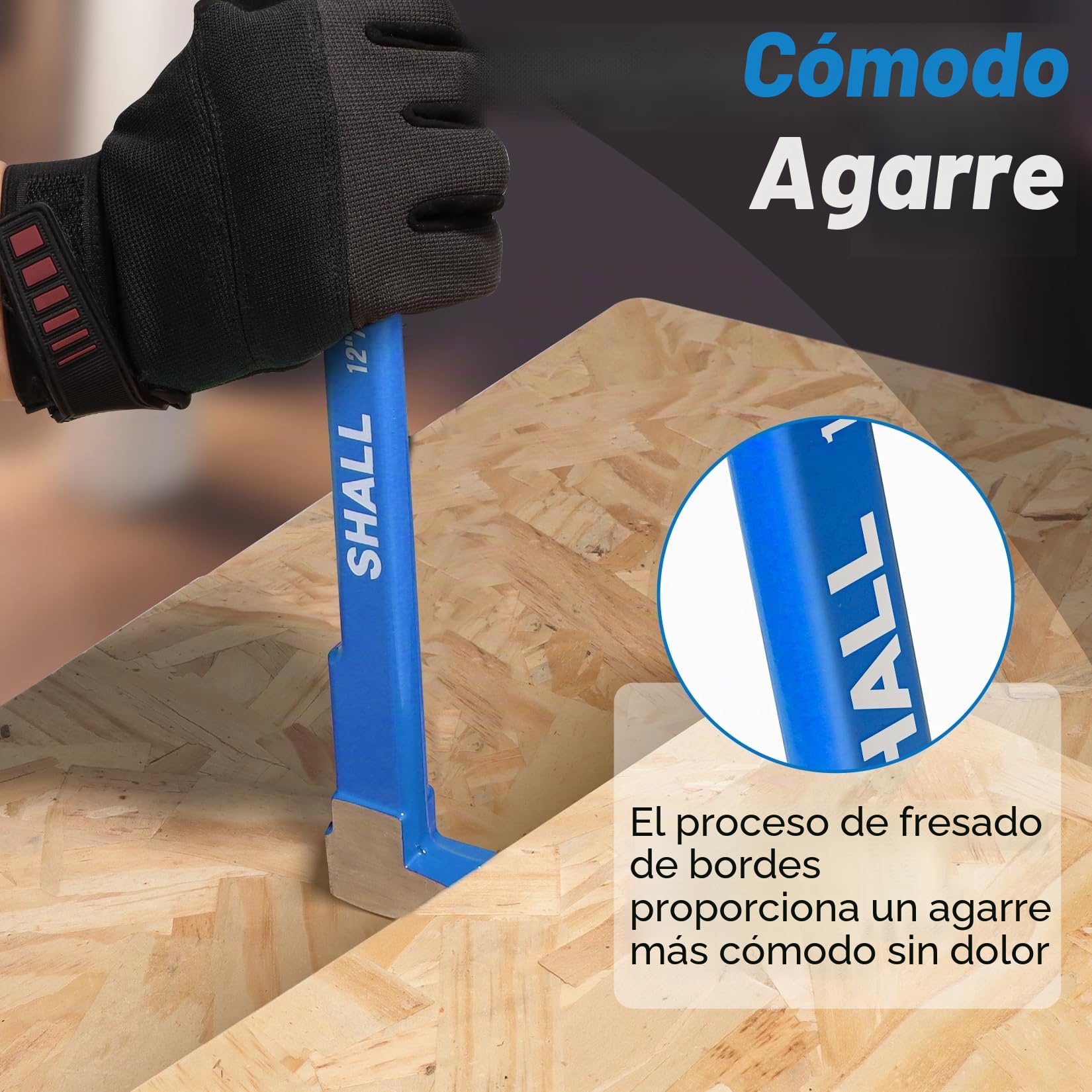 SHALL Juego de 4 palancas, extractor de clavos con forma de pata de gato, palancas de garra plana, alicates de corte de extremos, herramienta para quitar clavos de zócalo, piso y extracción de clavos