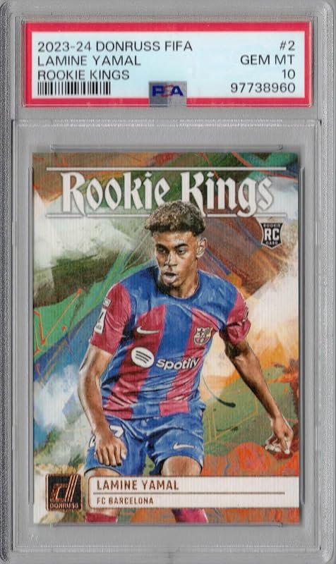 2023-24 Donruss FIFA Rookie Kings #2 Lamine Yamal Rookie Card Graded PSA 10 | Gem Mint - Panini Soccer