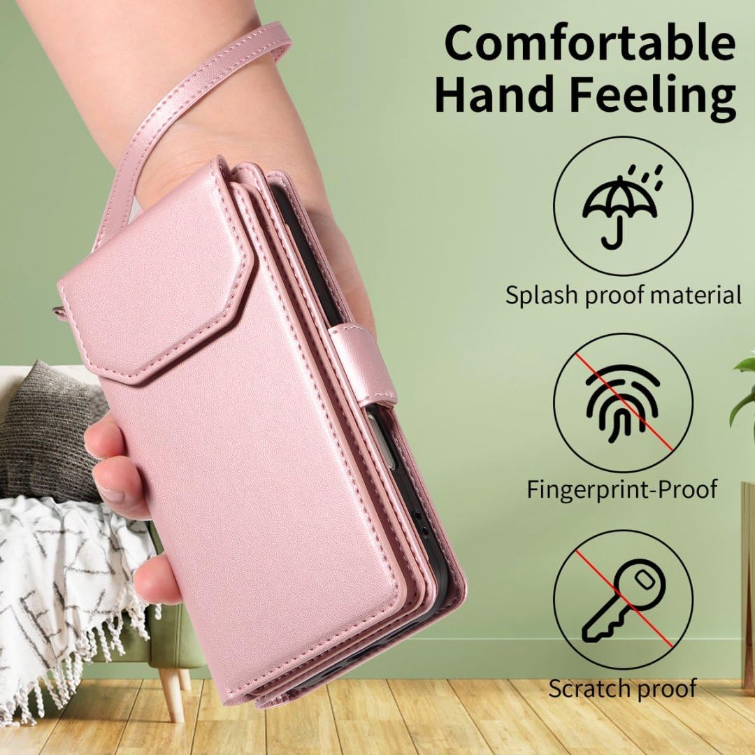 Asuwish Phone Case for Samsung Galaxy S22 Ultra 5G Cell Wallet Cover with Tempered Glass Screen Protector Flip Credit Card Holder Slot Stand S22ultra 22S S 22 S22ultra5g 6.8 Women Men Pink