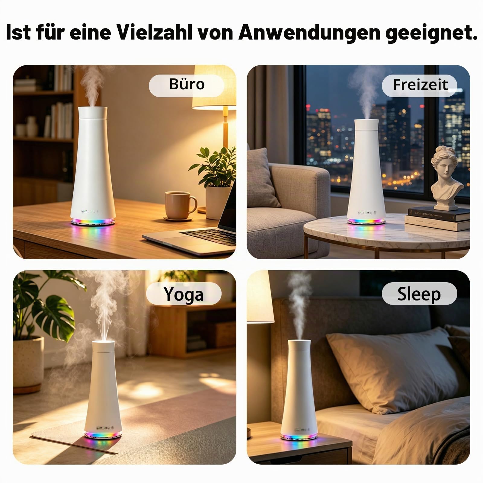 Wasserloser Diffusor für ätherische Öle mit Nachtlicht