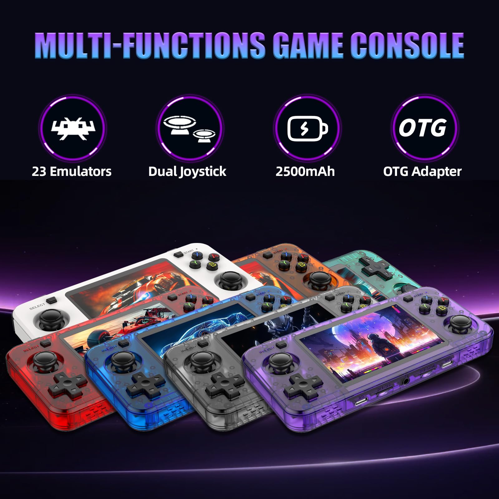 R36H Console De Jeu Portable,15000+ Jeux,23 émulateurs,Haut