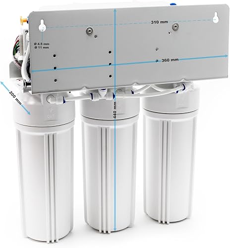 Naturewater NW-RO50-D1 Impianto osmosi inversa, filtrazione 5 stadi 190 l/giorno, con pompa e serbatoio - 3