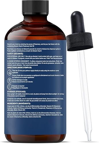 Miniatura 2 de Botanic Hearth Aceite de romero para el crecimiento del cabello  Fortalecimiento de biotina, jojoba, aceite de crecimiento del cabello de ricino