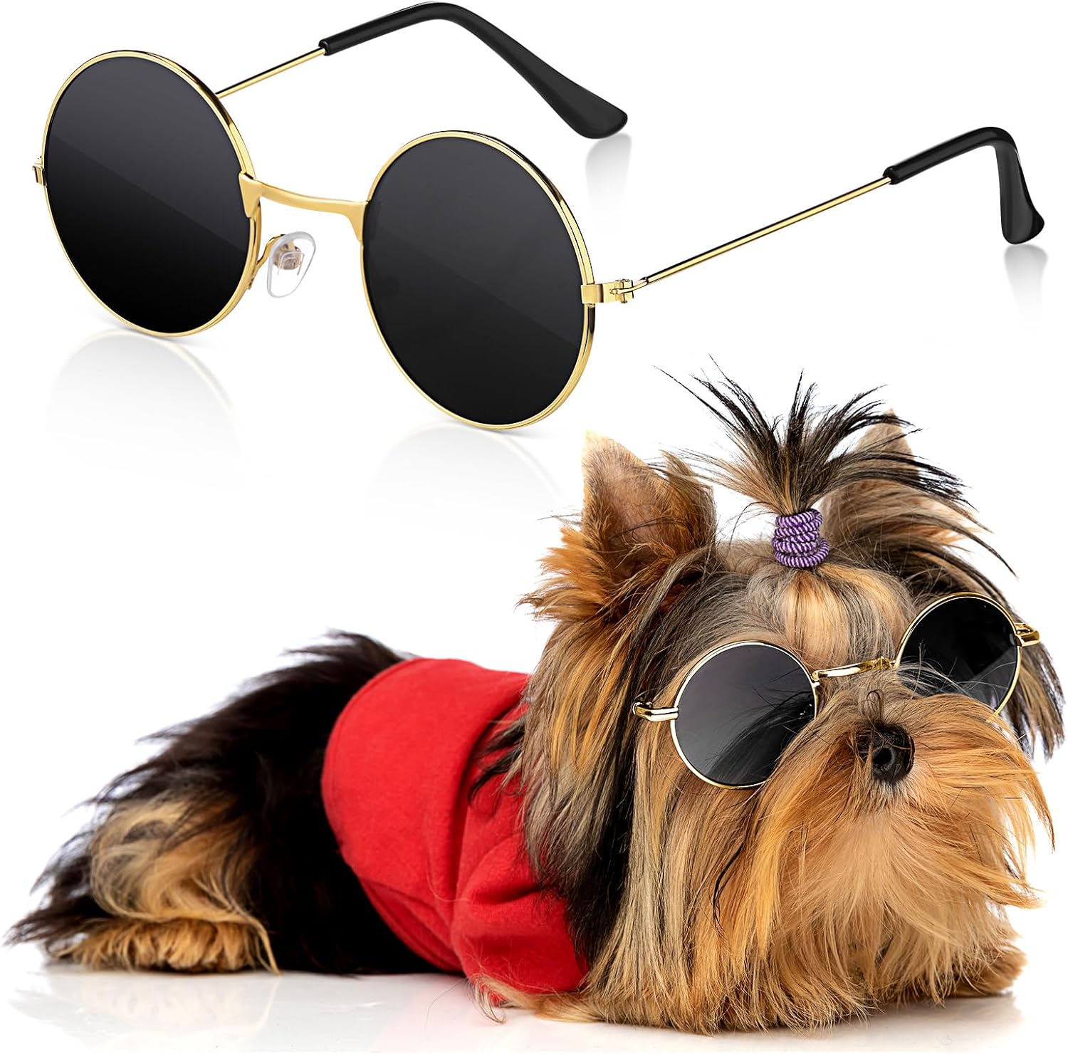 Dog Sunglasses Retro Pet Glasses...
