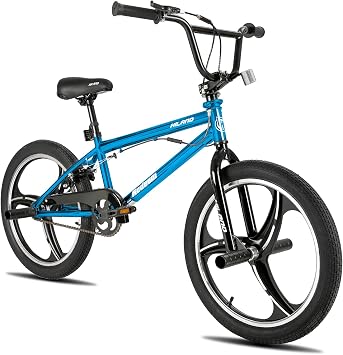 Hiland 20 Inch 3 5 Spoke Kids BMX Bike for Boys Girls Ages 5-12, 360 Degree Rotor Freestyle, 4 Pegs Single Speed Kids BMX Bicycle, Multiple Colors