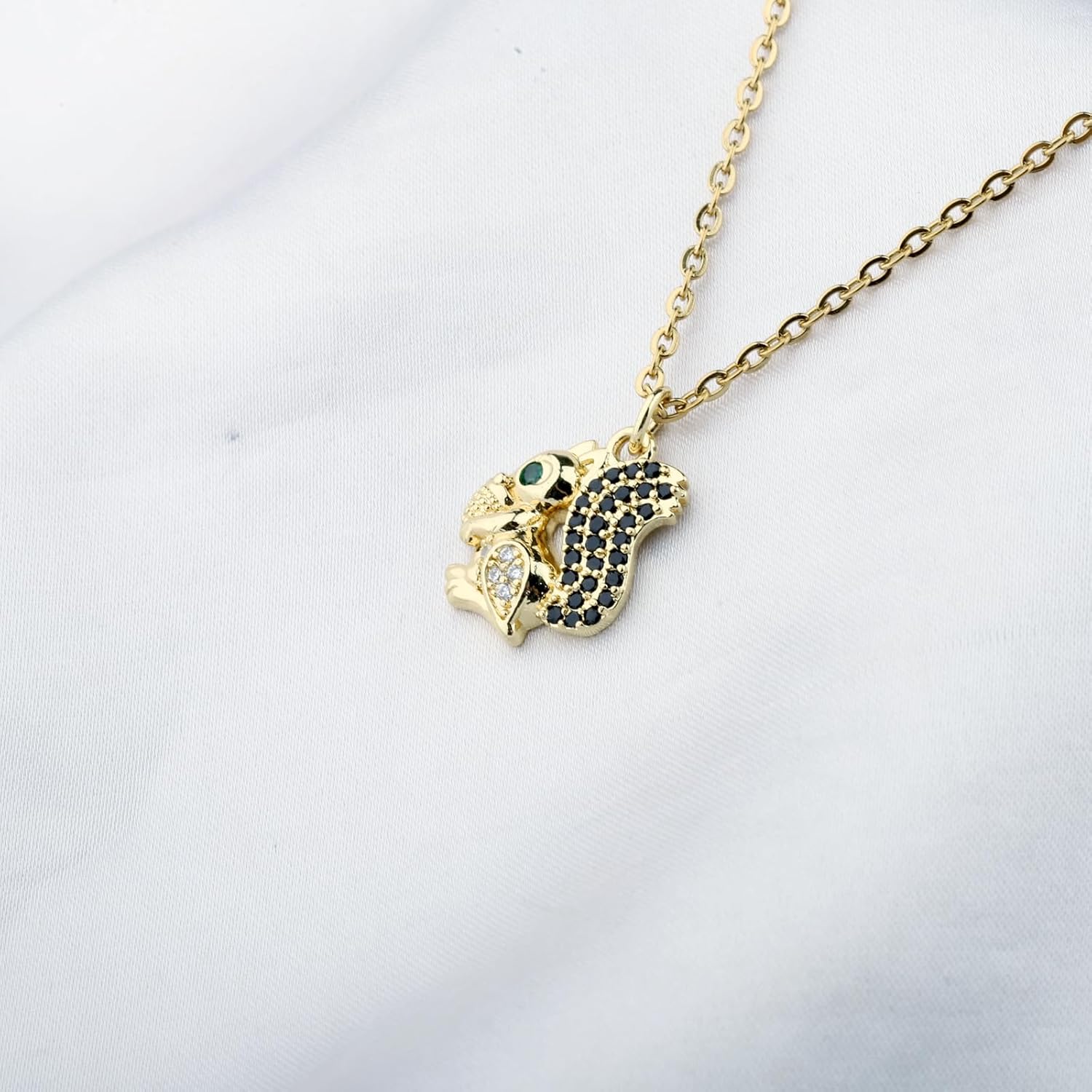 FUSTMW Squirrel Pendant Necklace Gifts for Squirrel Lovers Jewelry Squirrels Inspired Gifts for Women Forest Animal Gift - Image 5