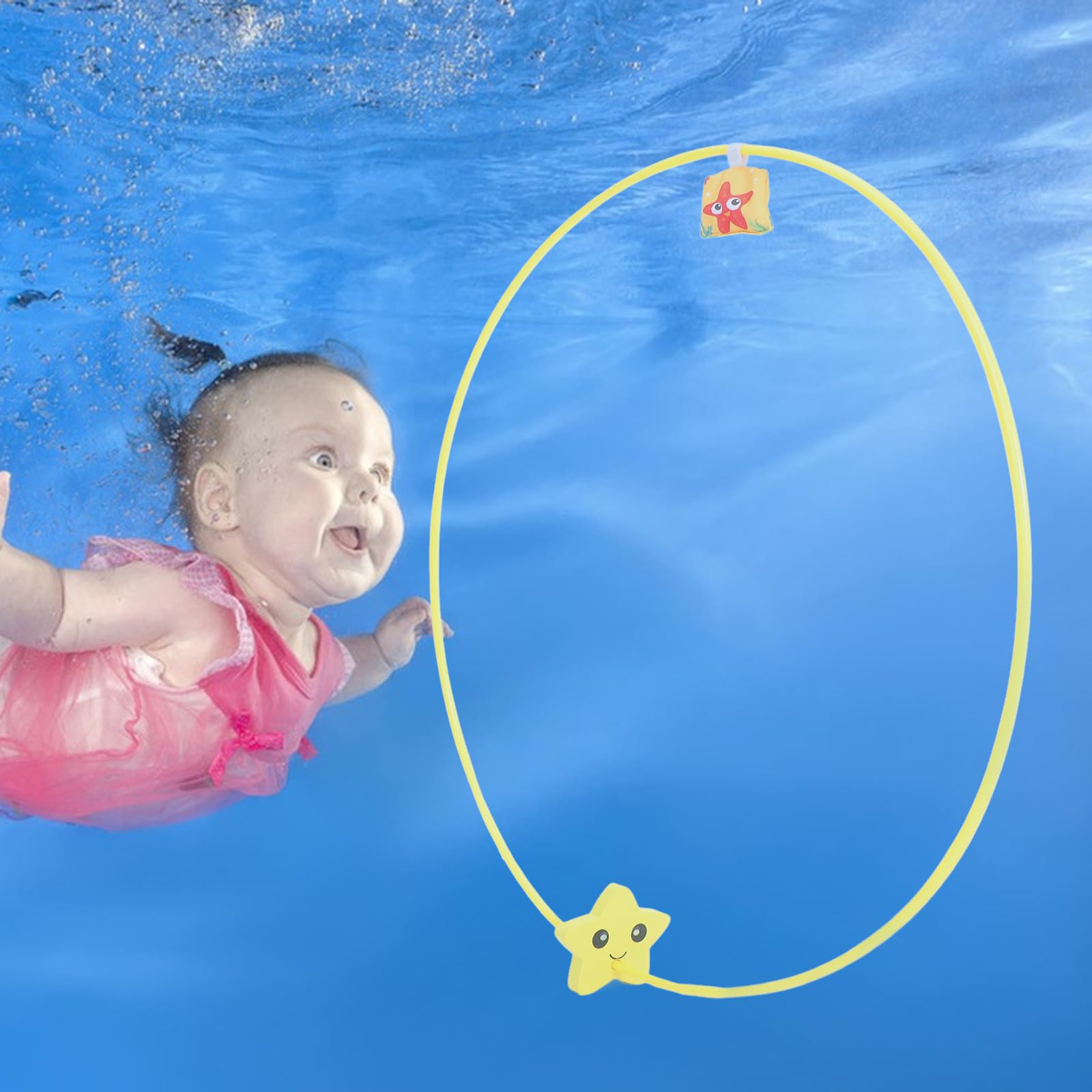 Lot de 3 Jouets de Plongée pour Garçon et Filles en Abs et Nylon, Anneaux de Piscine Résistants, Jeux Aquatiques Sûrs pour Améliorer Les Compétences de Natation en Famille