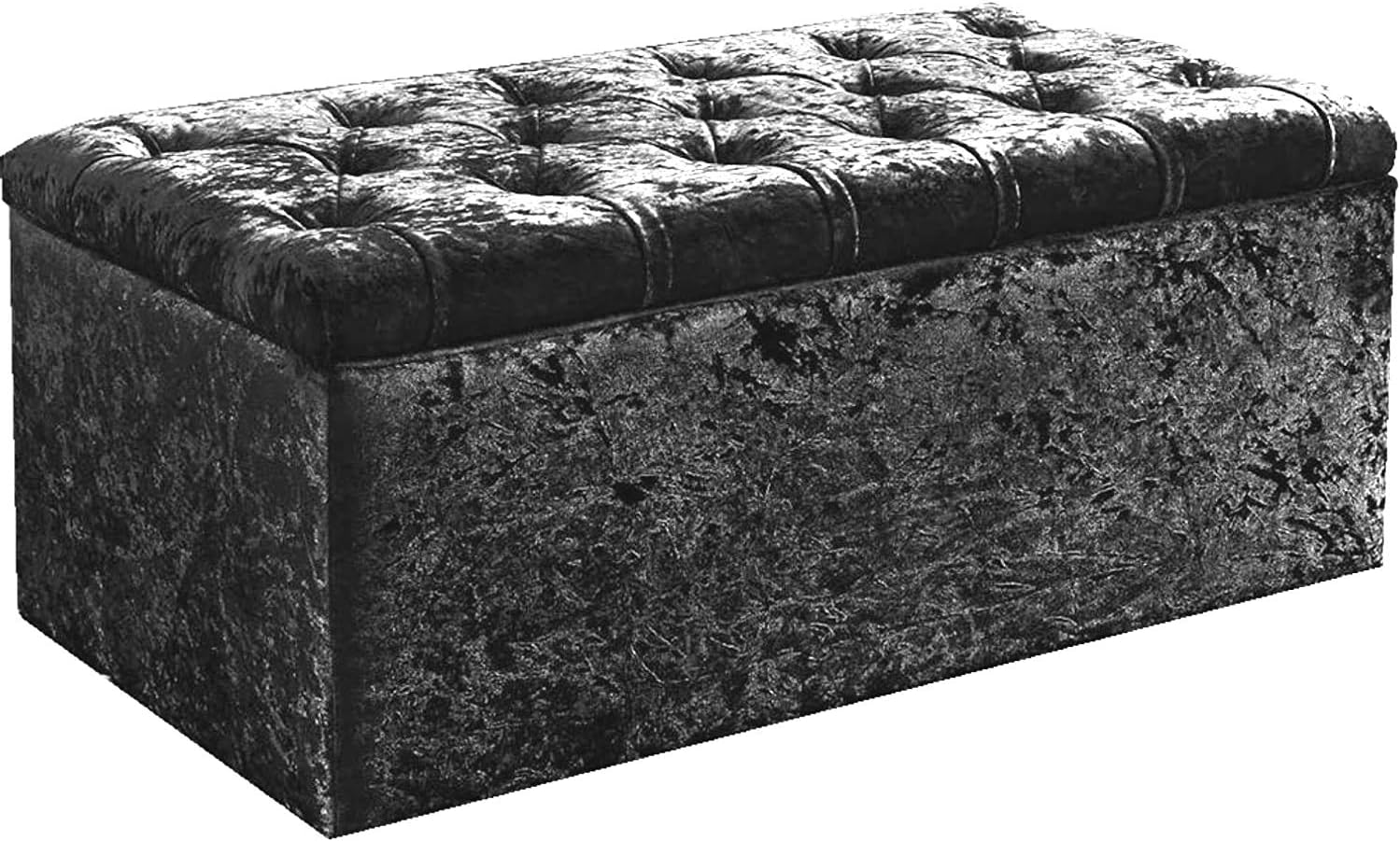 LuxisleepNew Large Ottoman Storage Blanket Toy Box Bench,Footstool, Chennile Many Colours (W30'' X D13'' XH 13''(INCHES), LIME)