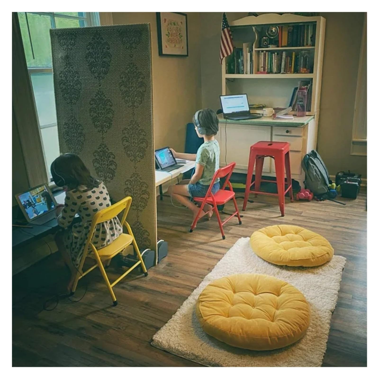 Cuscino Da Meditazione Cuscini rotondi da meditazione, grandi cuscini da pavimento for bambini e adulti, cuscini for sedute yoga, soggiorno, ufficio