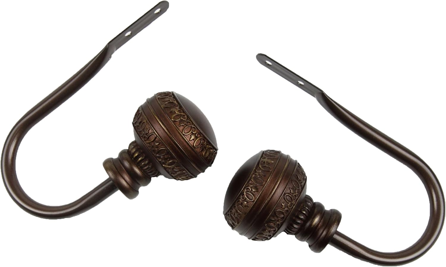 Rod Desyne Ornament Curtain Holdback Pair, Cocoa