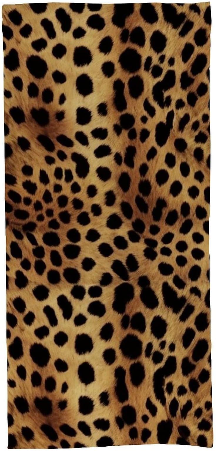 Leopard Animal Print Jumbo Bath Sheet 2 Piece Absorbent and Quick Dry Extra Large Bath Towel Classic Luxury Bath Sheets Towels for Adults Extra Large