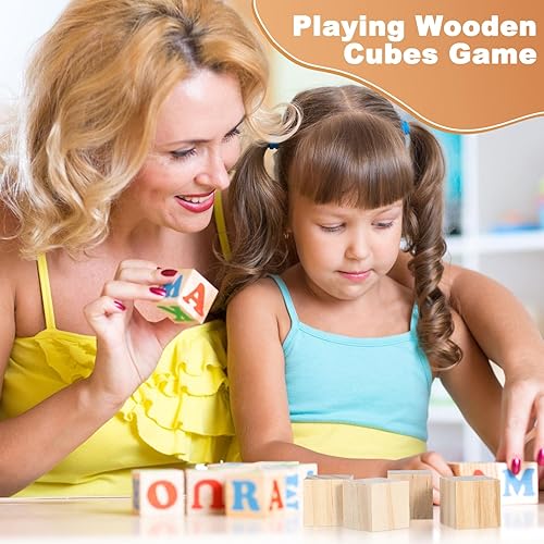 Miniatura 5 de Barydat 300 cubos de madera de 1 pulgada, bloques de madera sin terminar para manualidades, bloque de madera liso para manualidades, cubo de madera,